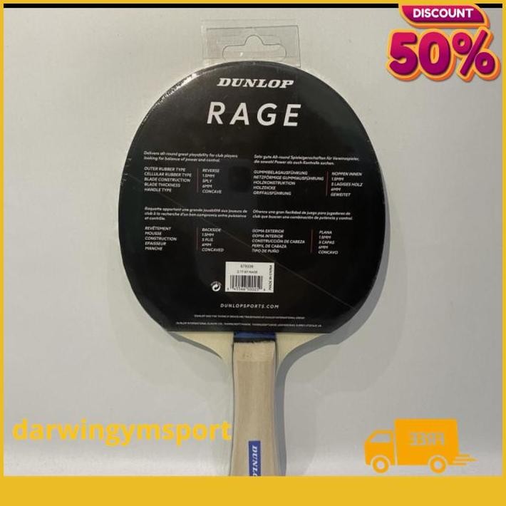 BAT DUNLOP RAGE BET TENIS MEJA DUNLOP ORIGINAL TERBAIK