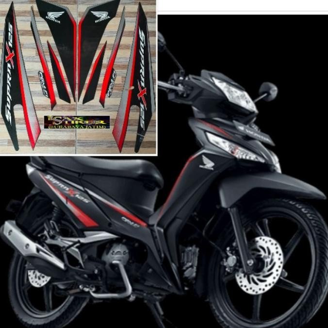 Promo striping original Honda Supra X 125 FI quantum matte black 2017 2018 COD