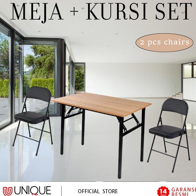 Set Meja Kursi Lipat 1 Meja 2 Kursi Meja Belajar Set Kursi Minimalis Meja dan Kursi Kantor Meja Lipa