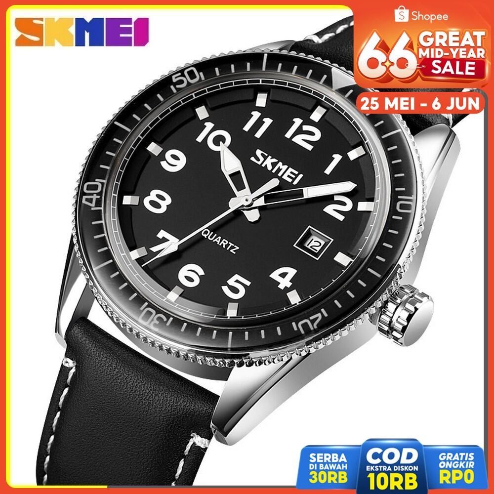 SKMEI 9232 Original Jam Tangan Pria ExecutiveEdge Tali Kulit Premium