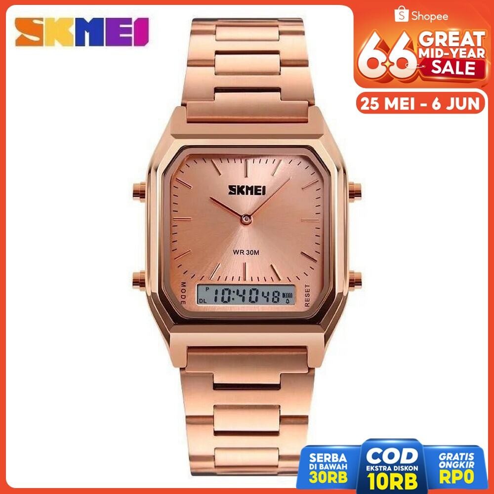 JAM TANGAN SKMEI 1120 WANITA ROSEGOLD RANTAI