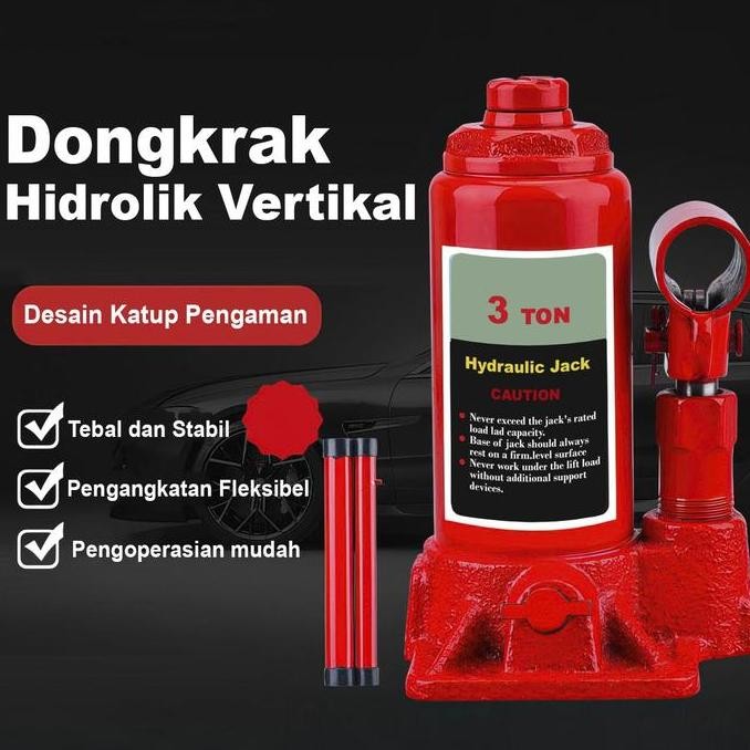 Terlaris Dongkrak Hidrolik Mobil / Truk Bentuk Botol Dongkrak Hidrolik 3-8 Ton Multifungsi - 6642 Re