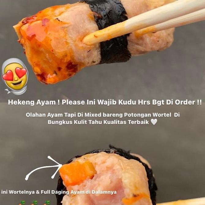

Murah Hekeng Frozen / Lumpia Kulit Tahu / Skin Tofu Isi 50 Pcs + Saus