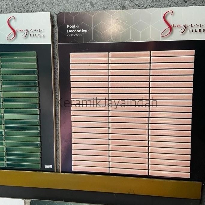 

Sale Singres Singress Kitkat Kit Kat Long Pottery Strip Mozaic Mozaik Mosaic Mosaik Keramik Lantai Dinding Panjang Kotak Cokelat Coklat Brown Hijau Green Cafe Hotel Estetik Wall Art