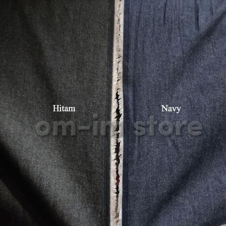 YZ Kain SOFT JEANS Denim NAVY 5 oz Bahan Kemeja, Blouse, Dress, Gamis, Tunik, kulot, Rok, Span dll