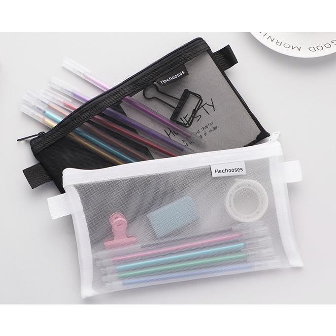 

Uk-75 Kotak Pensil Korea Pouch/ Tempat Pensil Transparant Simple Bening/Pencil Case Mini