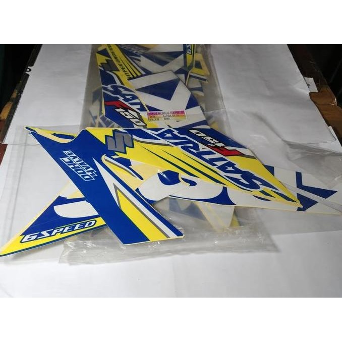 Striping Lis Bodi & Stiker Body Satria Fu Fi 2016 Biru Motogp Original