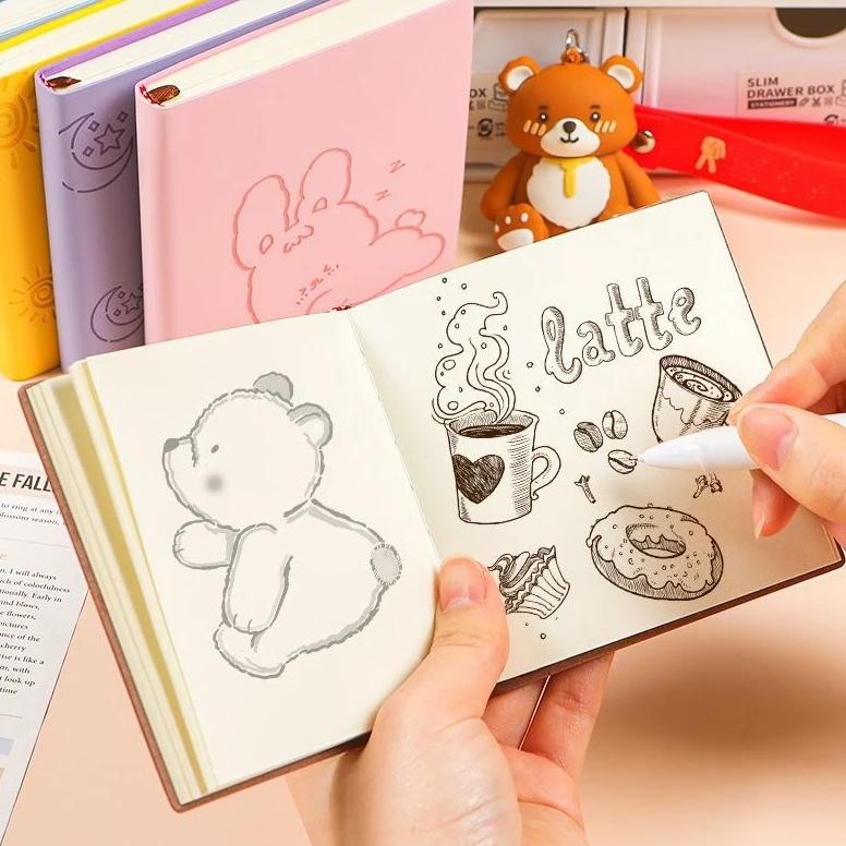 

Square Notebook And Journal Mini Notepad Diary Agenda Planner With Lined/Grid/Blank Writing Paper Back To School Office Supplies