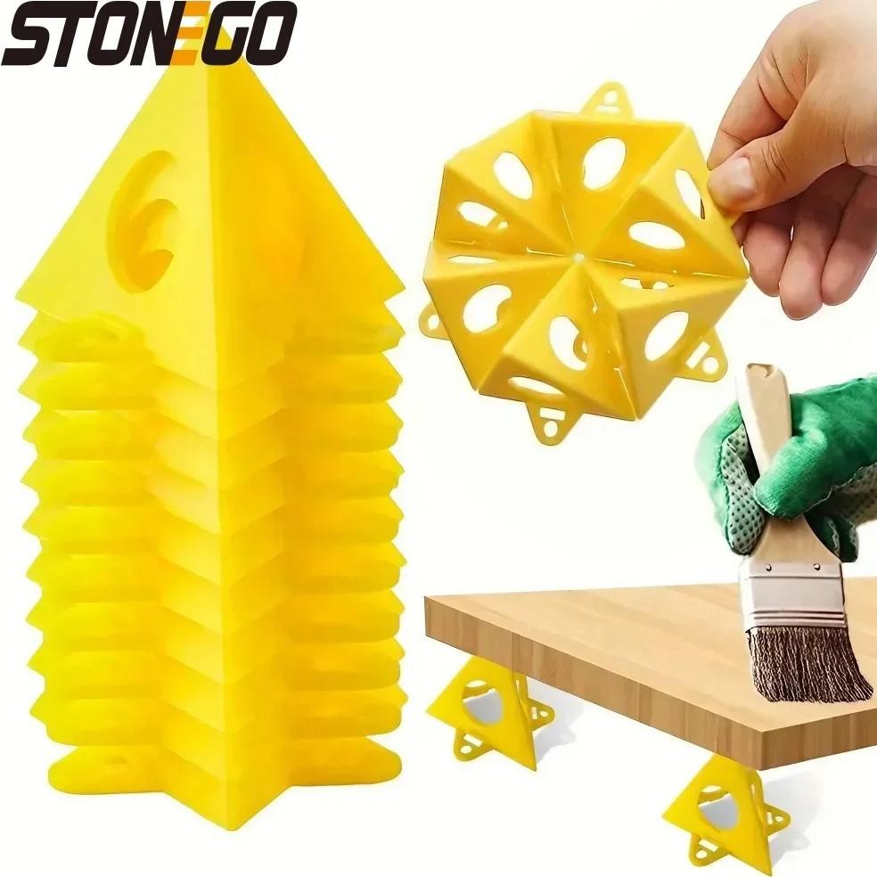 

Stonego 10Pcs Pyramid Artist Painting Stands Mini Conical Tip For Canvas Doors Riser Stands Cupboard Paint Dump Painting Tools
