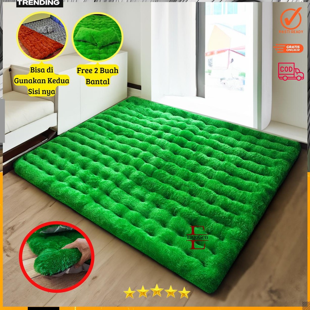 kasur bulu tebal jumbo 200x200x8cm empuk nyaman/bulu halus/kasur karpet Super murah
