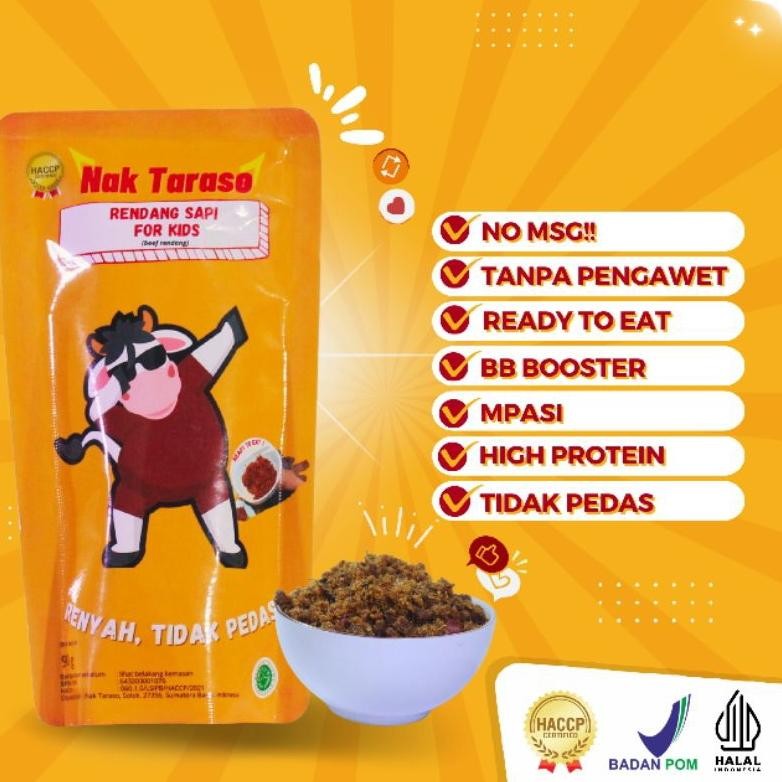 

NAK TARASO - RENDANG ANAK DAGING SAPI - Rendang For Kids - Tidak Pedas - MPASI - Rendang Padang