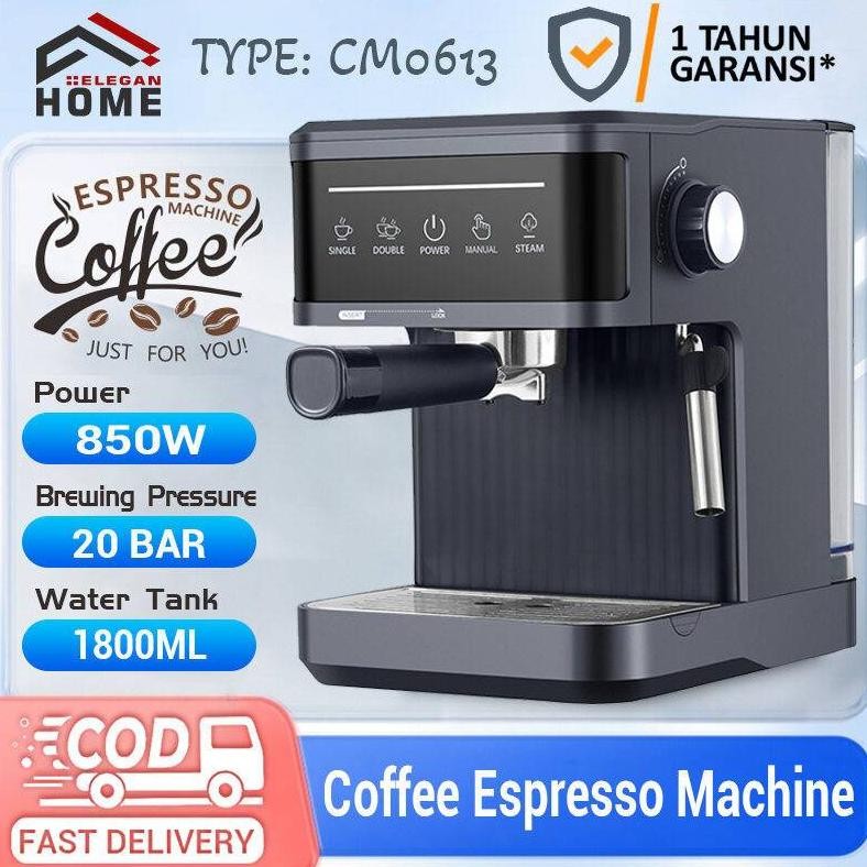 Elegan Home Espresso Machine, Mesin Kopi Espresso Mini, Espresso Otomatis Murah Alat Bikin Kopi Ala 