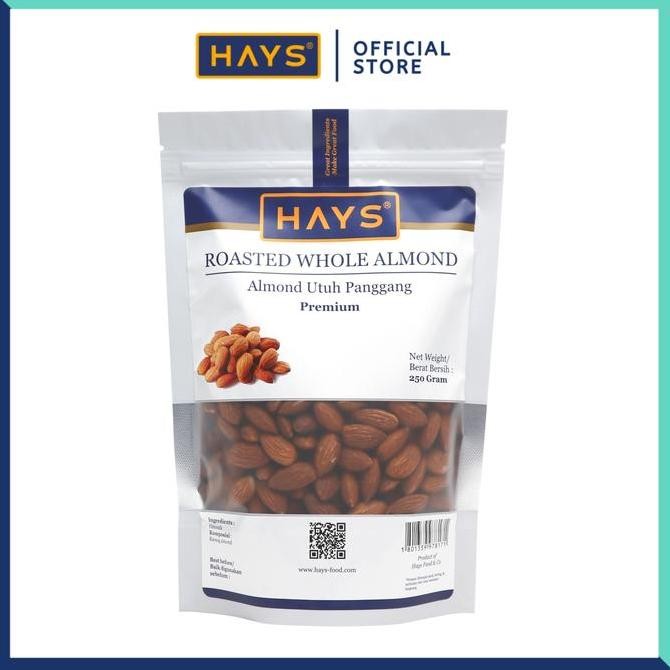 

Murah Almond Utuh Panggang 250 Gram / Roasted Whole Almond 250 Gram - Hays