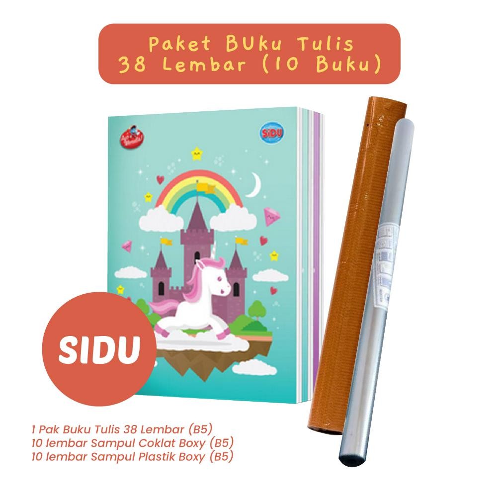 

Paket 10 Buku Tulis 38 Lembar Set Sampul Plastik Coklat Back To School