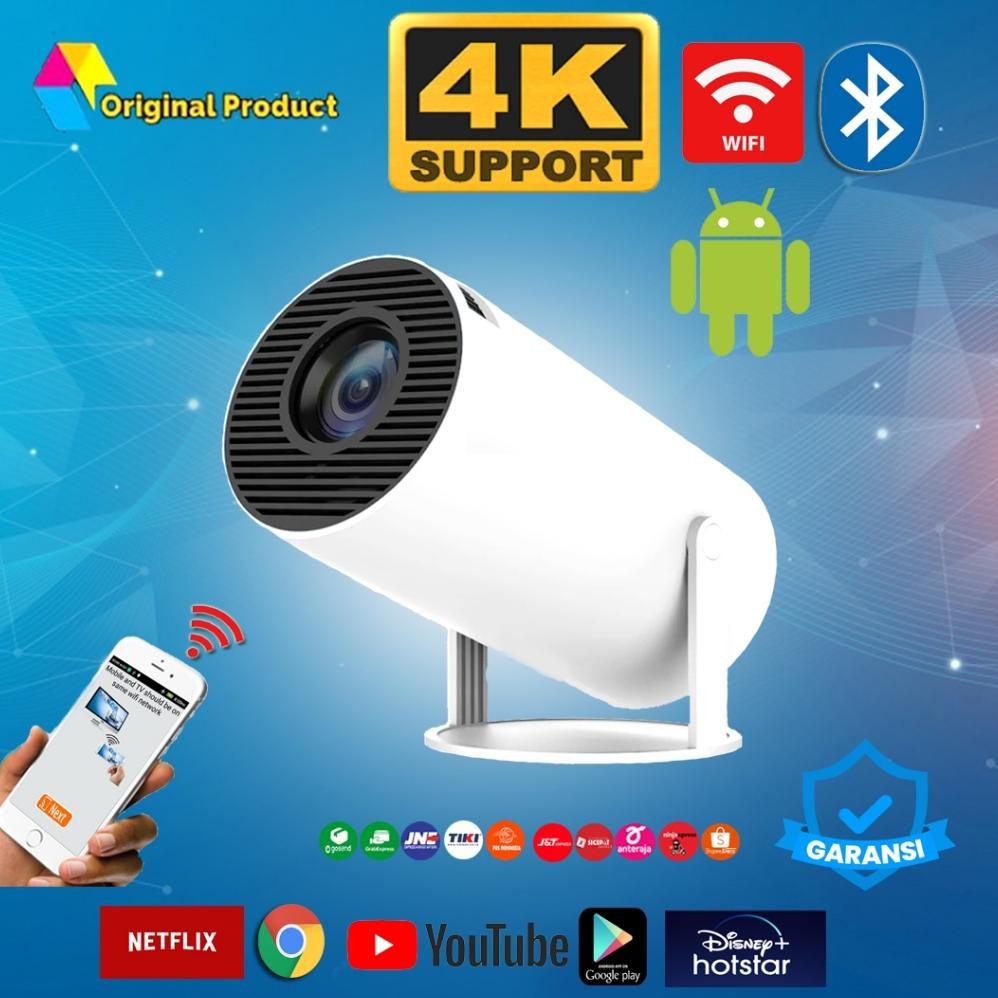 PROYEKTOR ANDROID 4K WIFI Bluetooth  / PROJECTOR ANDROID MINI  / PROYEKTOR MURAH / PROYEKTOR MINI / 