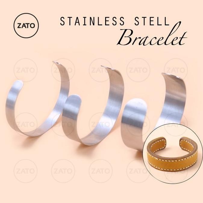 

baru bracelet inner stainless stell - leather tools - kerajinan kulit