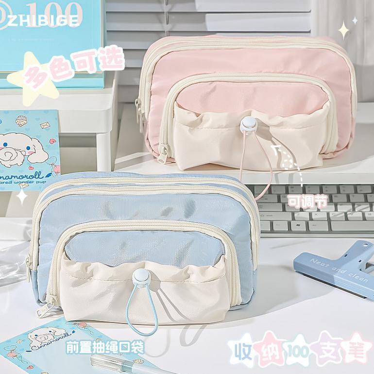 

Gc27 Large Capacity Kawaii Pencil Cases Flip Pencil Bag Pouch Holder Box For Girls Office Student Stationery Organizer School Supplies Gc27