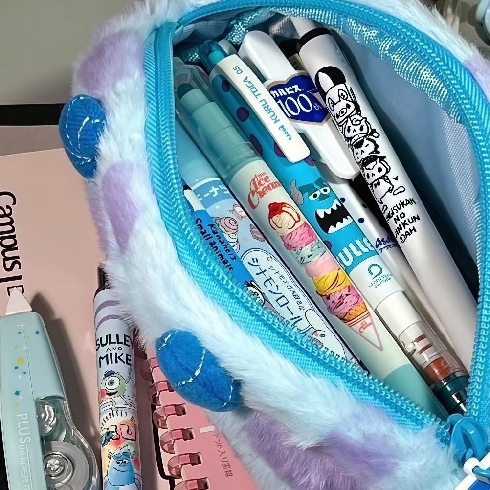 

Et-12 [Cod]Lucu Monster Tempat Pensil Kotak Kanvas 3D Anak Perempuan Cartoon Korea Pencil Case Tempat Pensil Berbulu/Monsters Inc Et-12