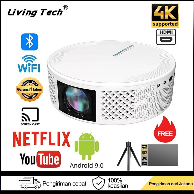 M96 T269 Smart Projector Android OS 1920x1080P HD Proyektor mini Portable Android Proyektor TV WiFi 