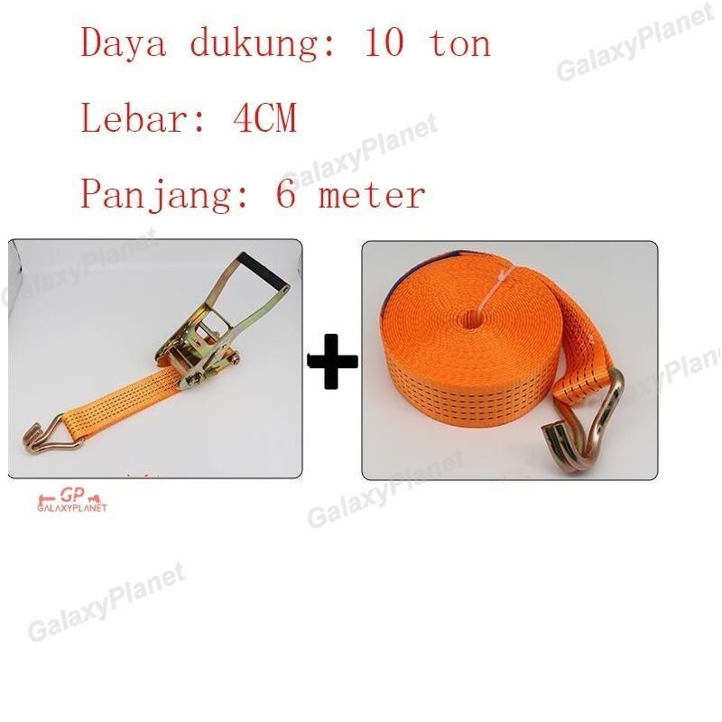 Rachet Tie Down/4-10 Meter Trek Belt /10 Ton Tali Sound/Tali Barang/Track Webbing Cargo Lashing 5Cm*