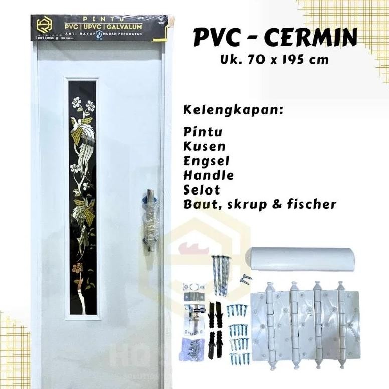 PINTU KAMAR MANDI - PVC CERMIN