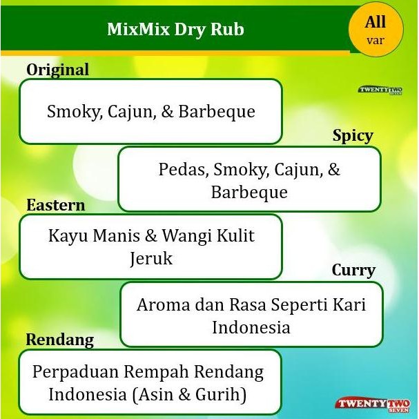 

HIW Mixmix Mix Mix Dry Rub Spices Bumbu Marinasi Instant