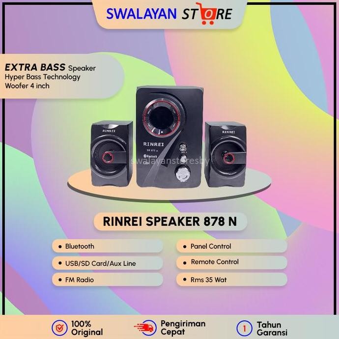 Rinrei - Speaker Bluetooth Multimedia Sr-878N | New Stok