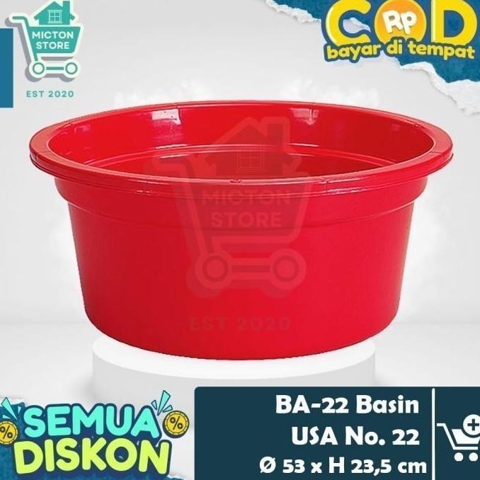 MICTON Lion Star BA-22 Basin USA No. 22 Baskom Air Jumbo Besar Cuci Baju Kamar Mandi WC Bak Mandi Em