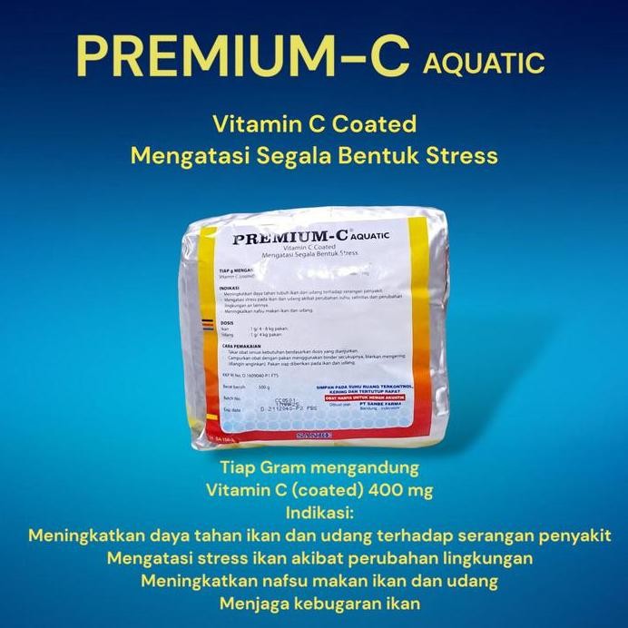 Terlaris Premium C Aquatic Sanbe | Vitamin C Ikan Dan Udang 500Gr