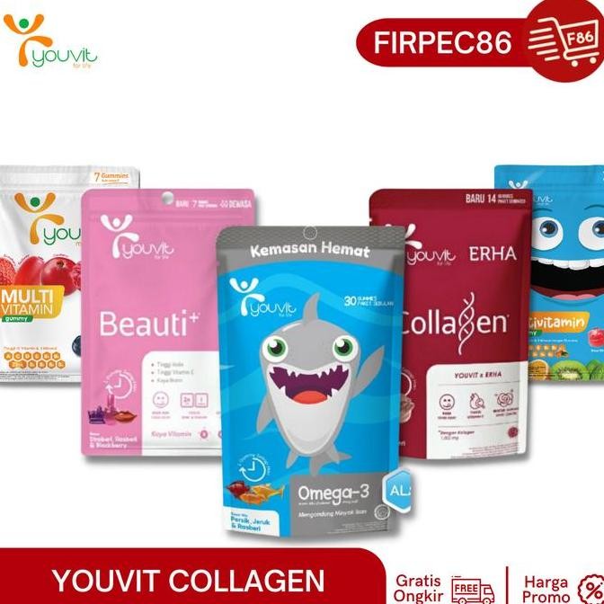 Terlaris YOUVIT COLLECTIONS MULTIVITAMIN ANAK DEWASA OMEGA 3 BEAUTI COLLAGEN SALE