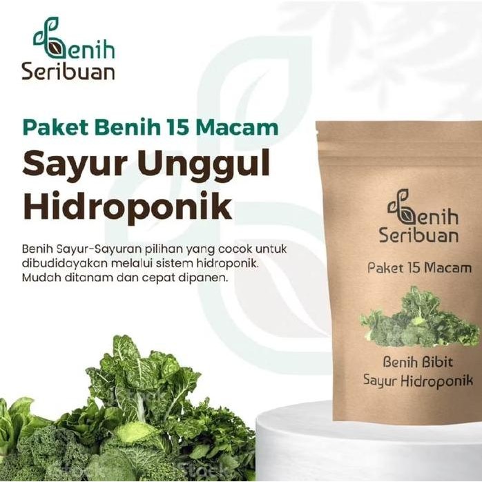 

Terlaris Bibit Sayuran Paket 15 Macam Benih Hiroponik Hijau Murah Bayam Green, Selada Merah, Sawi Pakcoy Putih, Seledri, Kangkung Daun Bawang Dll