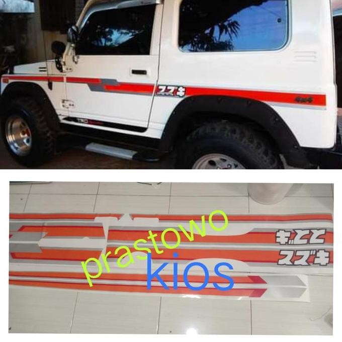 striping sticker stiker lis body suzuki jimny katana