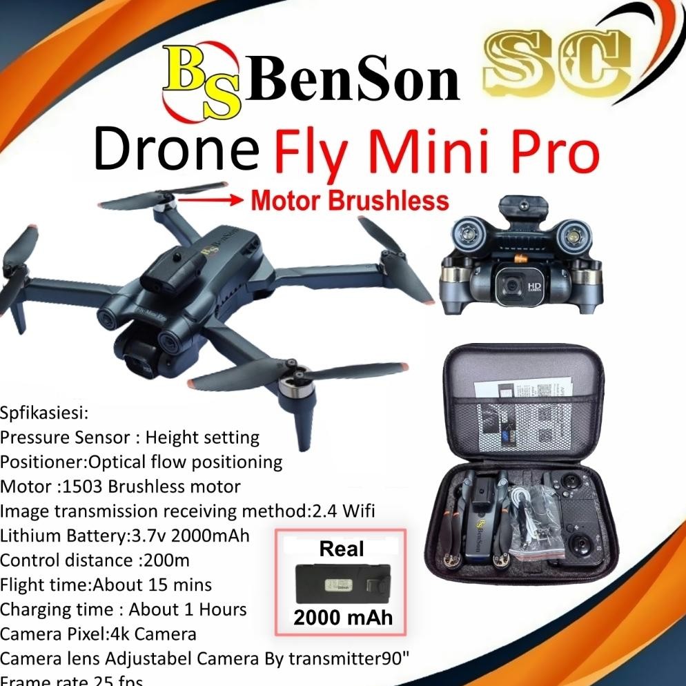 Drone BenSon Fly Mini Pro 4k Camera Motor Brushless / Drone Mini