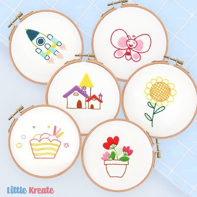 

HE#09 DIY Hand Embroidery Starter Kit / Jahit Sulam Benang Anak Pemula