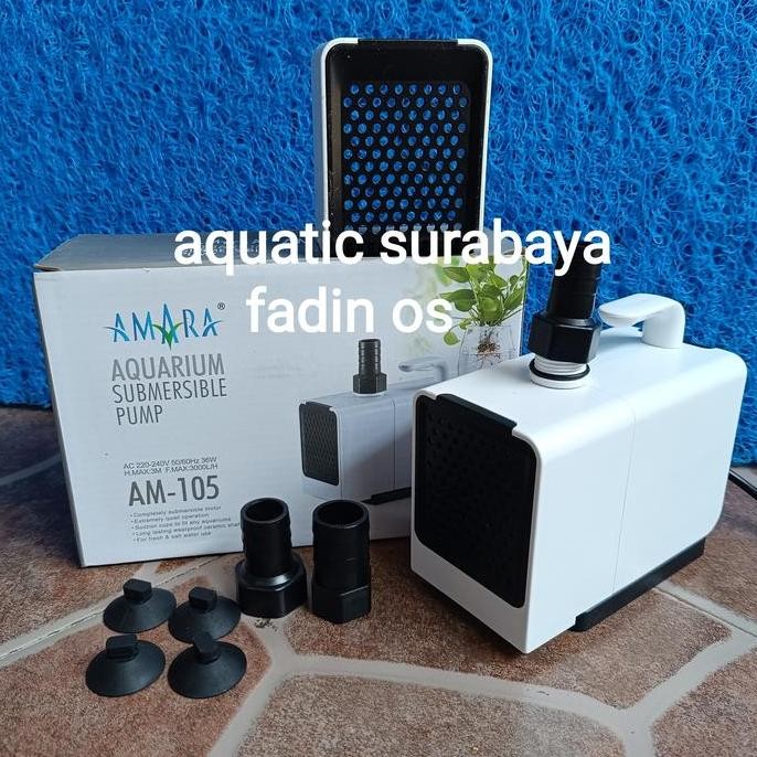 TERBARU - POMPA AQUARIUM KOLAM AMARA AM 105 POMPA AIR MANCUR OUTPUT 3000 L/H