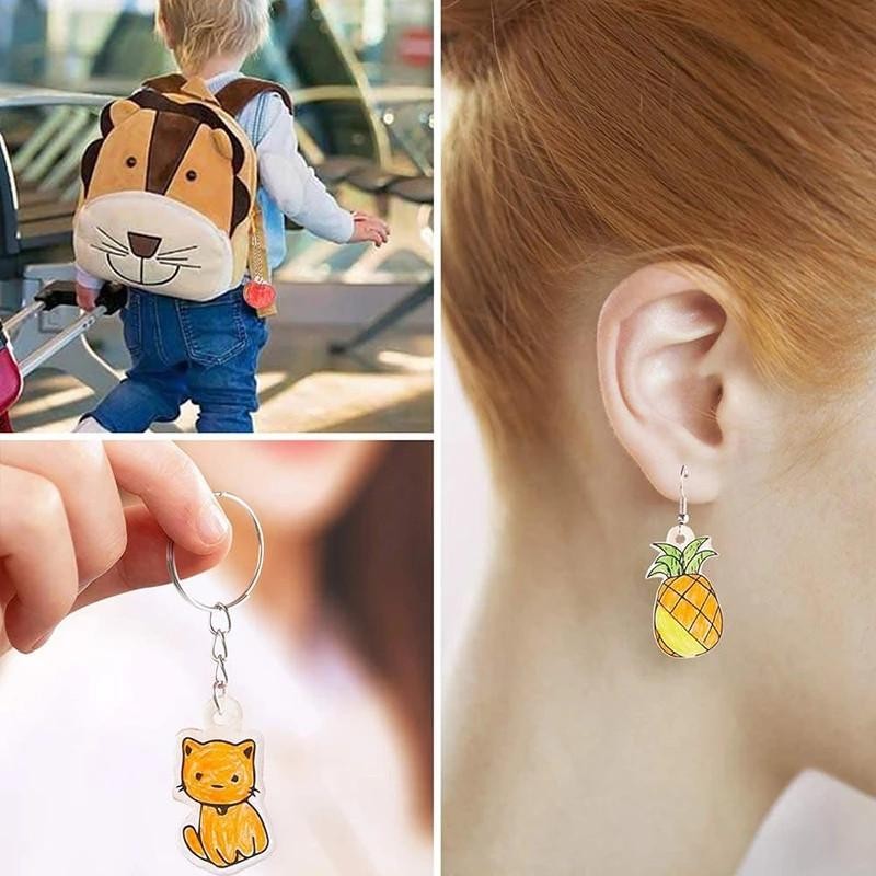 

10Pcs 0.3Mm 20*29Cm Diy Shrinky Dink Plastic / Heat Shrink Plastic Sheet / Printable Shrinky Dink Plastic