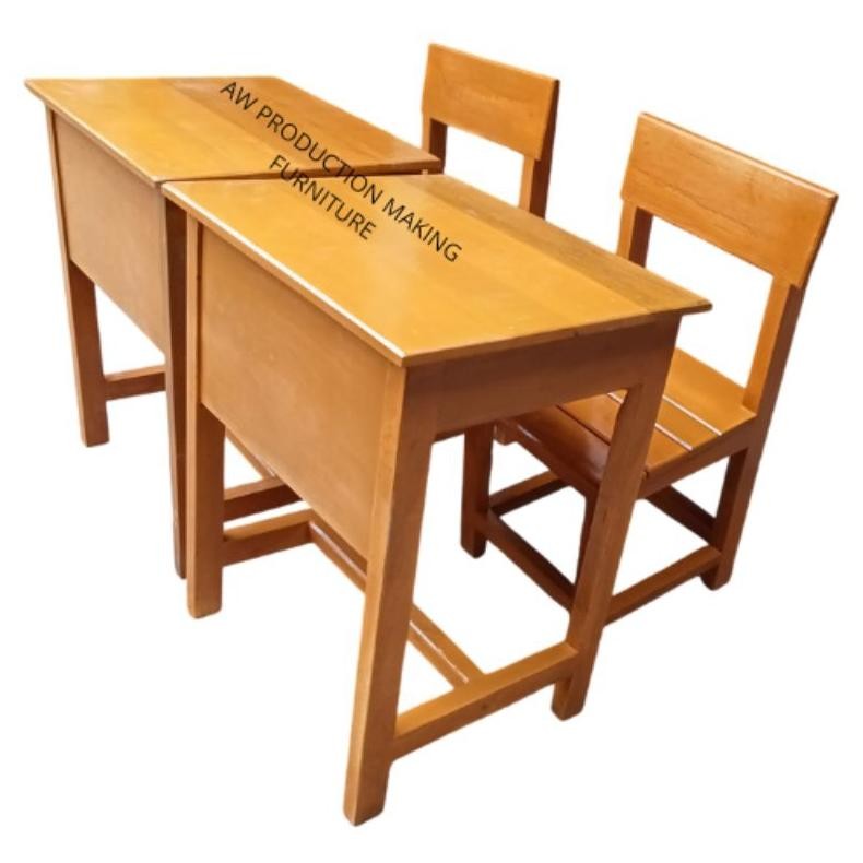 PANAGO MEJA SISWA MEJA SEKOLAH KURSI SEKOLAH MEJA KAYU MEJA SISWA SD/SMP/SMA/TK