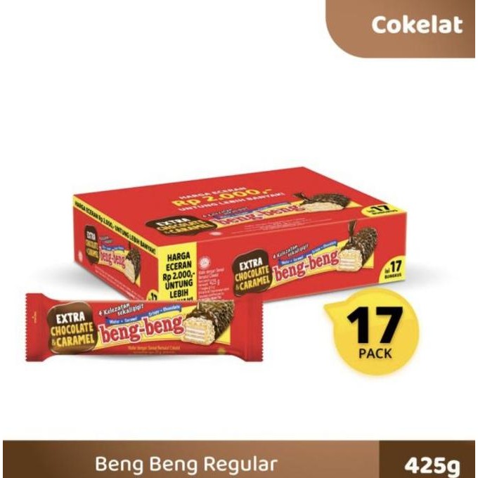 

HIW Wafer Beng Beng coklat box isi 17 pcs Bengbeng