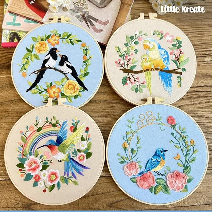 

TERMURAH - HE#06 DIY Hand Embroidery Kit / Paket Sulam Benang / Set Jahit Bordir