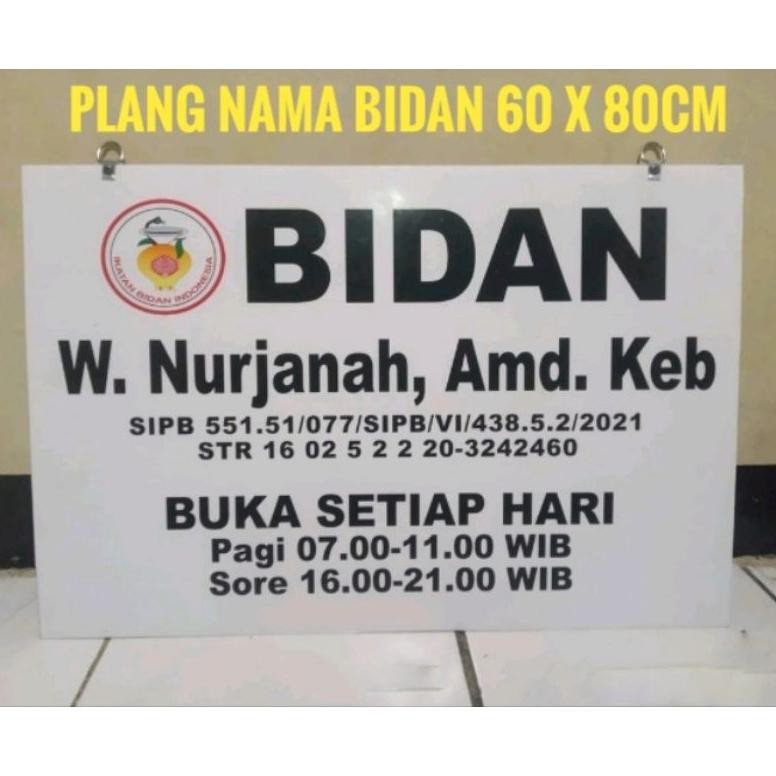 

SPIROS PLANG NAMA ACRYLIC PRAKTEK DOKTER/BIDAN UKURAN 80 X 60CM