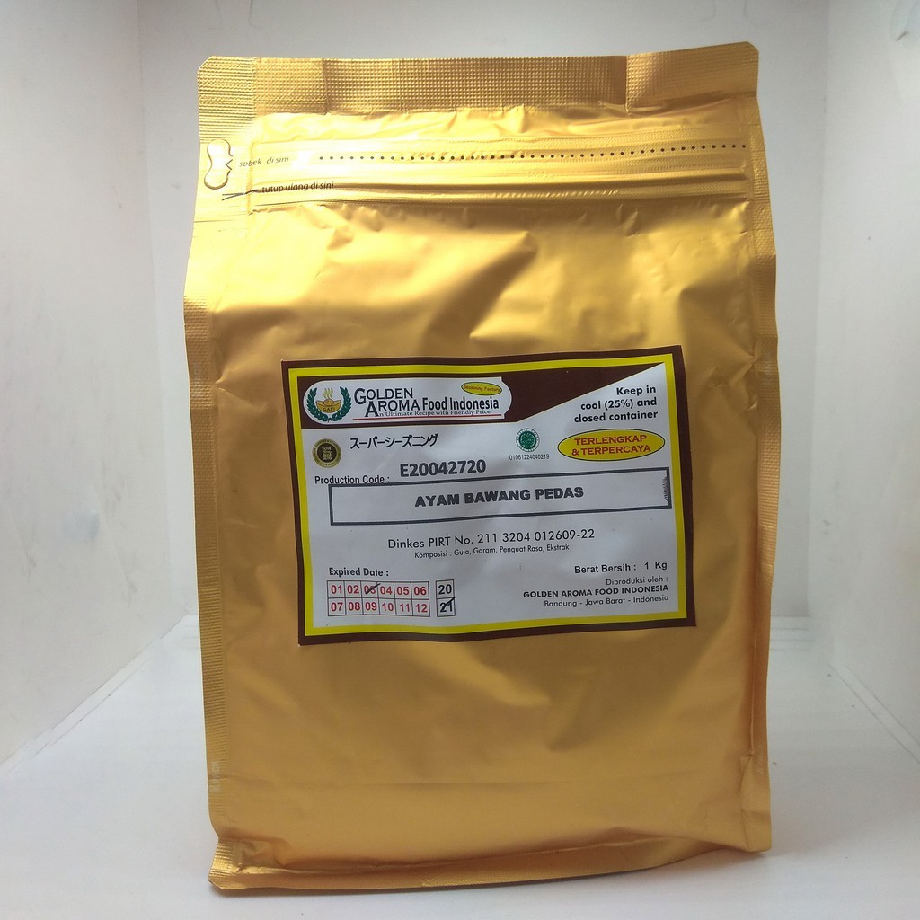 

BUMBU TABUR 1 KG RASA AYAM BAWANG PEDAS, COCOK U/ ANEKA SNACK SHIHLIN KENTANG TAHU CRISPY DLL, HALAL