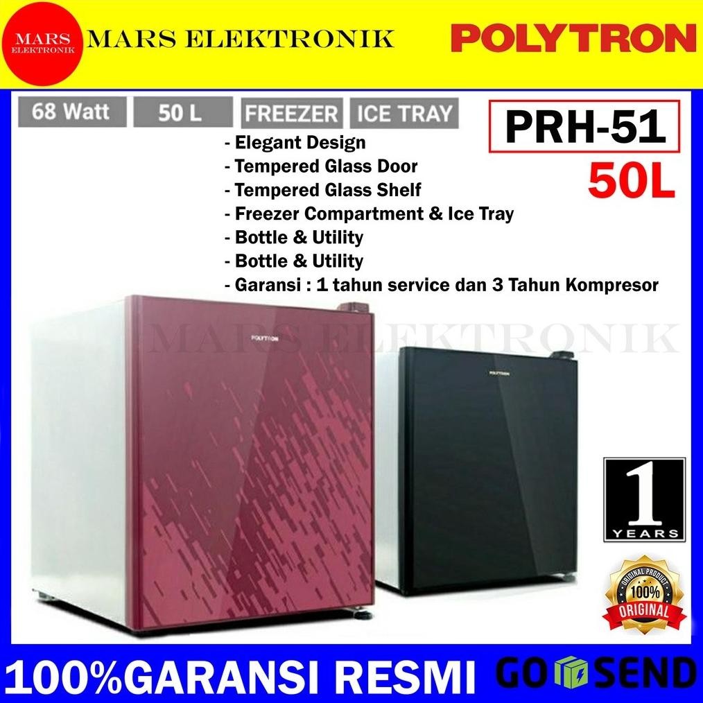 KULKAS POLYTRON MINI PRH-51 / 50 LITER /  PORTABLE / KULKAS MINI POLYTRON PRH 51 / PRH51 / KULKAS MI