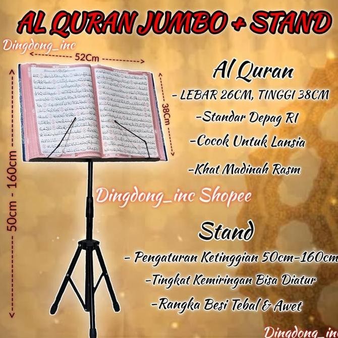 ready STAND + AL QURAN JUMBO PAKET DUDUKAN + ALQURAN LANSIA