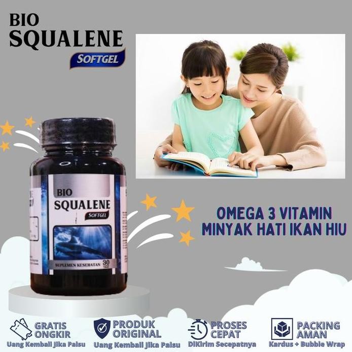 

Terlaris Bio Squalene Softgel Omega 3 Vitamin Minyak Hati Ikan Hiu Fish Oil Untuk Anak Dan Dewasa