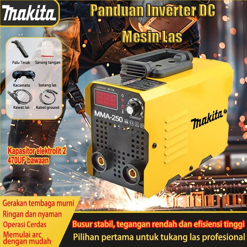 MAKITA Mesin Las Inverter mesin las listrik 450 watt MMA 250A IGBT 450 watt / Mesin las mini / Mesin