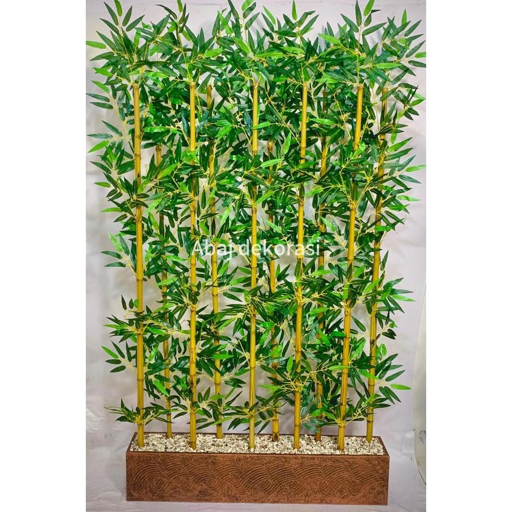 NEW partisi pembatas ruangan tirai penyekat lemari rak sekat 2muka dekorasi bambu partisi 170cm Part