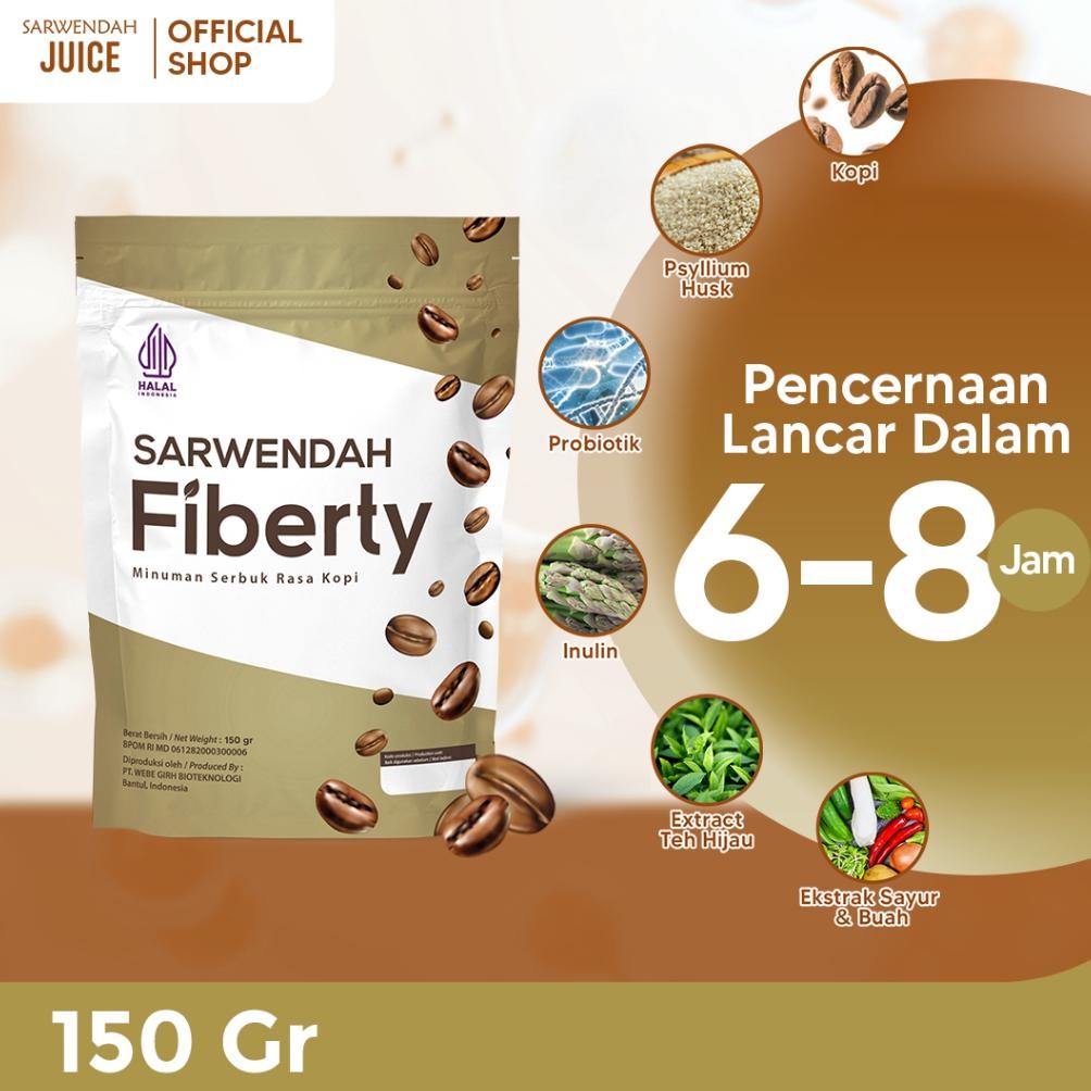 

Ready Sarwendah Juice (Fiberty Kopi 150Gr) Sarwendah Fiberty Rasa Kopi 1 Pouch 150Gr