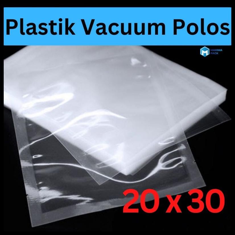 20X30 PLASTIK VACUUM POLOS VAKUM PLASTIK POLOS VAKUM BAG MAKANAN KEMASAN FROZEN