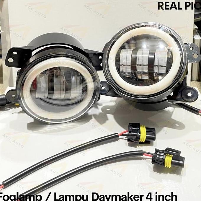 Lampu Foglamp Daymaker LED 4inch Angel Eye 30W / Mini Lense Daymaker
