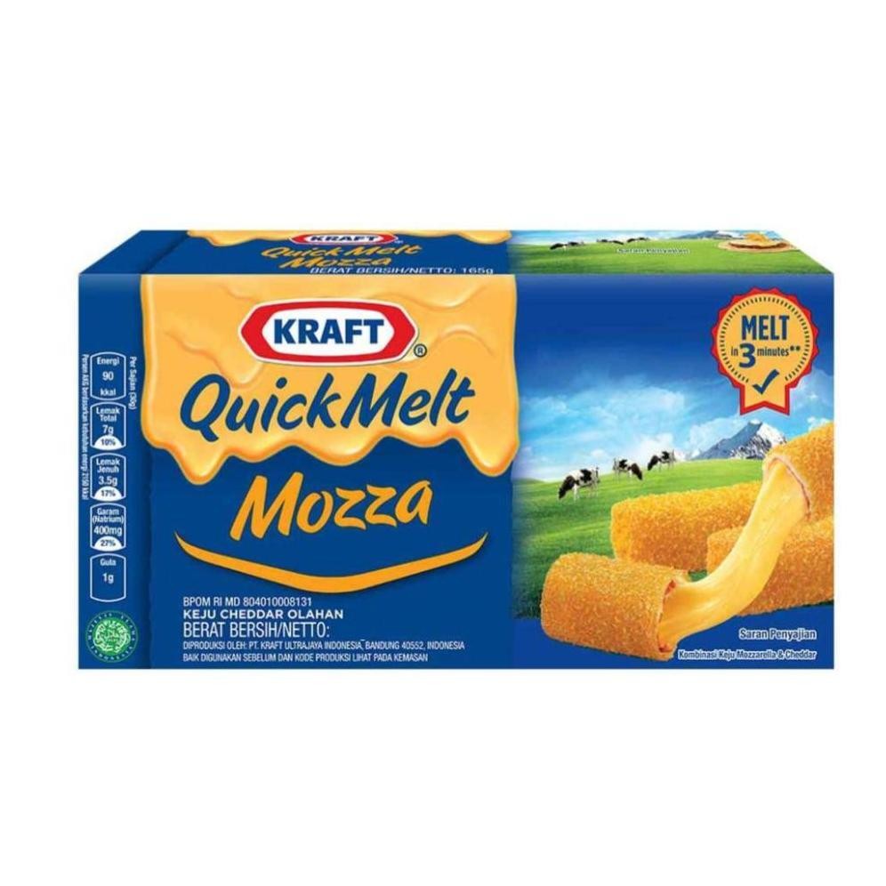 

Kraft Quick Melt Mozza Cheese, Solusi masak simple, anti gagal 150g nUg